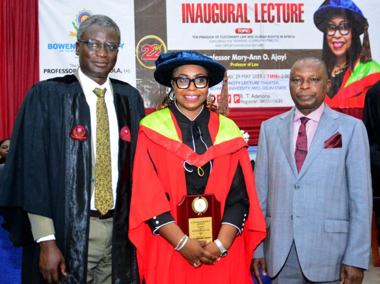 Inaugural lecture at Bowen University